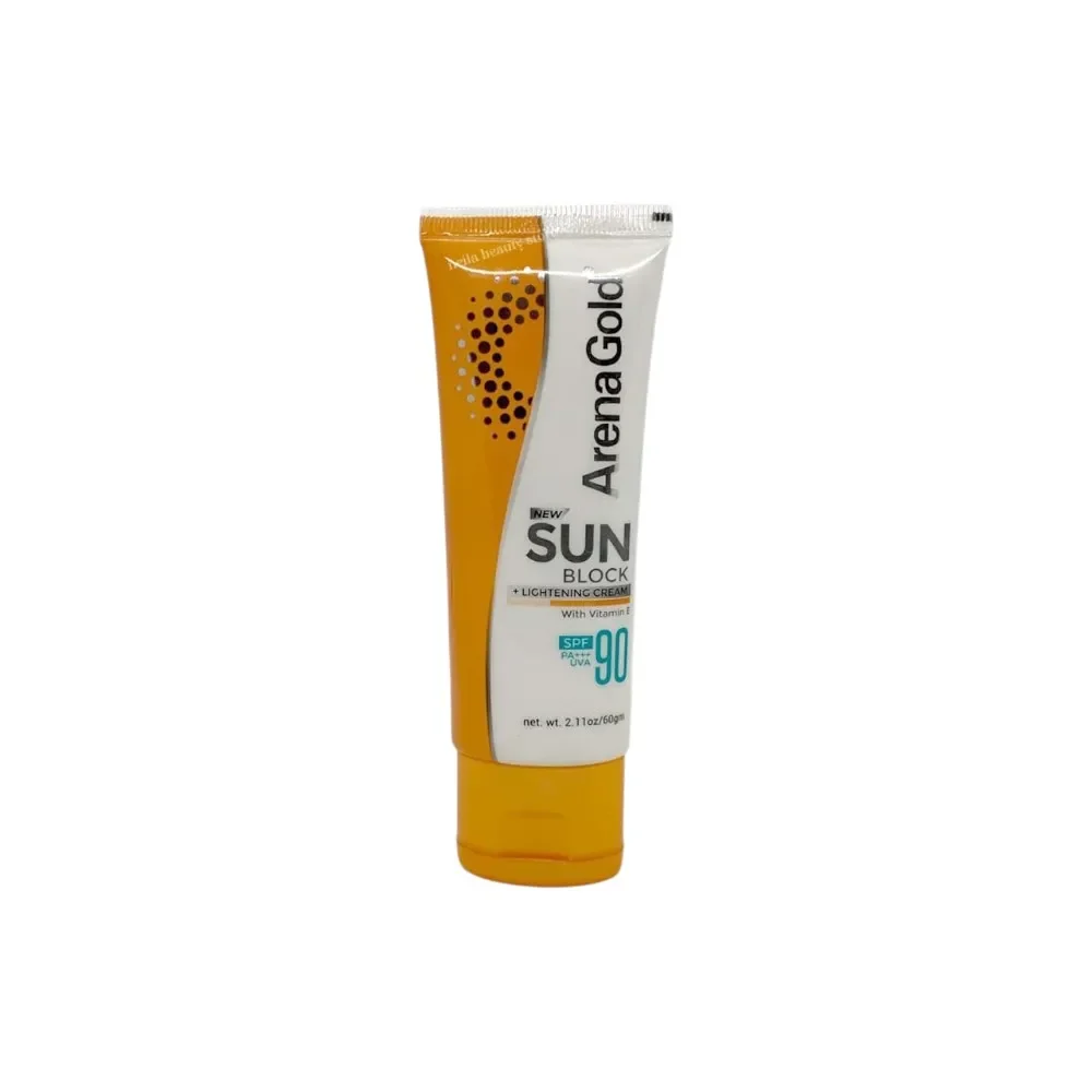 Arena Gold SPF90 Sunblock+Brightening Cream with Vitamin E - 60Ml