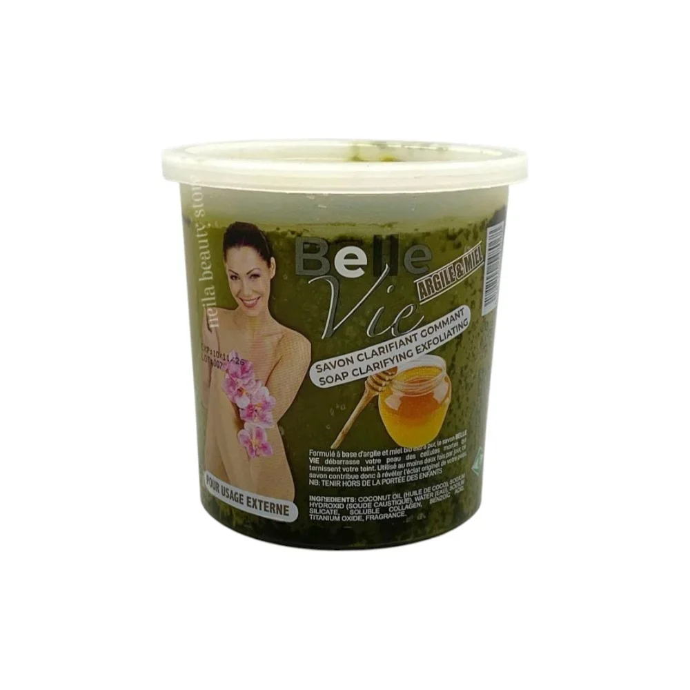 Belle Vie Argile & Miel Clarifying Exfoliating Soap - 670Grm