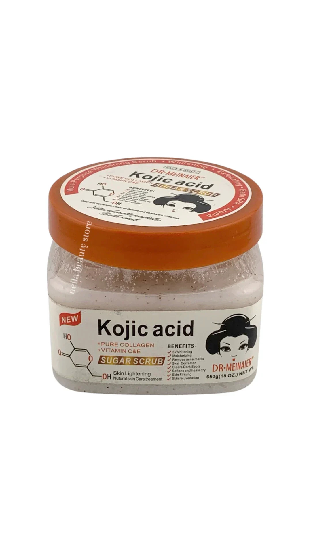 DR.Meinaier-kojic-acid-Pure-Collagen-Vitamin-C-E-sugar-scrub-650grm Dr.Meinaier Kojic Acid +Pure Collagen+Vitamin C And E Sugar Scrub - 650Grm