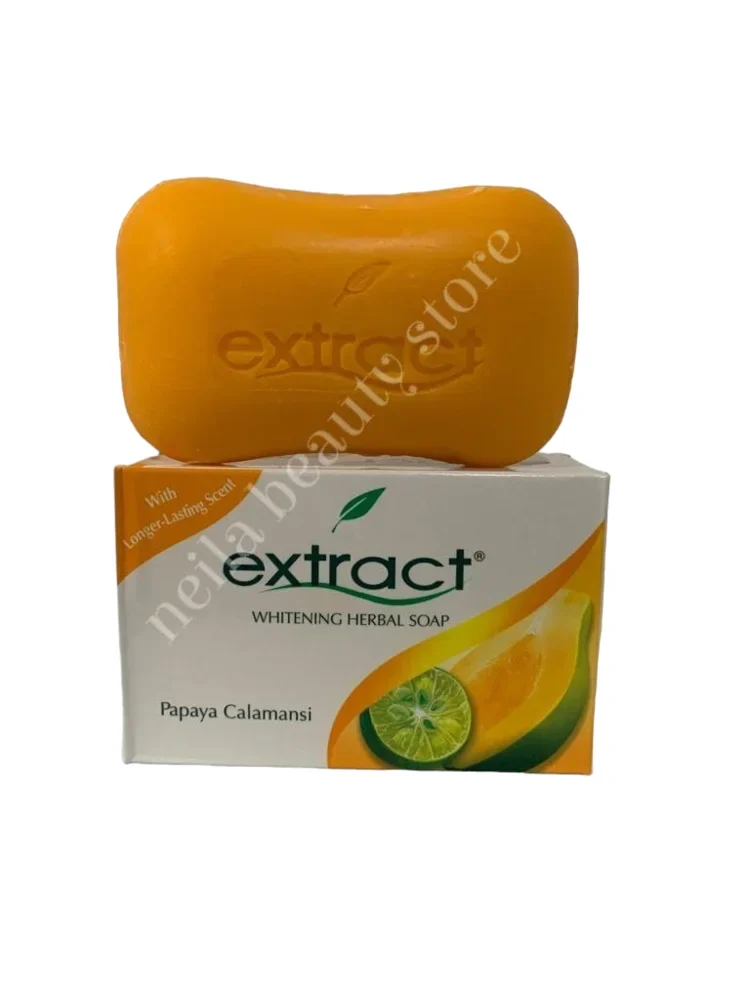 Extract-Herbal-Soap-100grm-100 Extract Brightening Herbal Soap With Papaya Calamansi - 125Grm