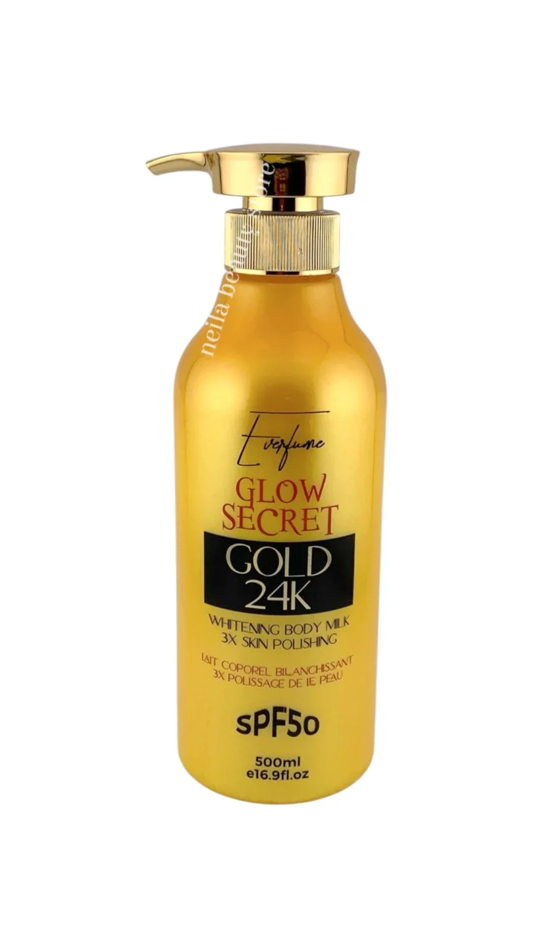 Glow Secret Gold 24K Brightening Body Milk 3X Skin Polishing - 500Ml
