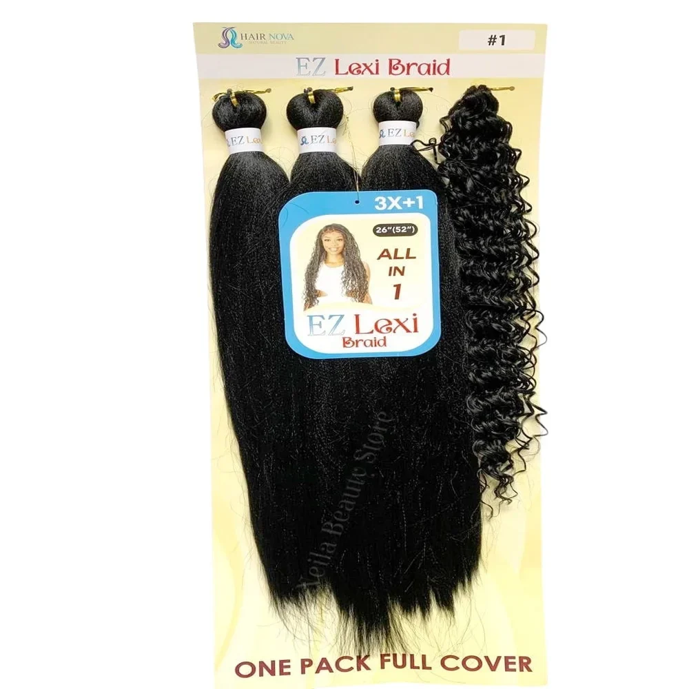 Hair Nova Ez Lexi Braid 26"(52")#1, All in One