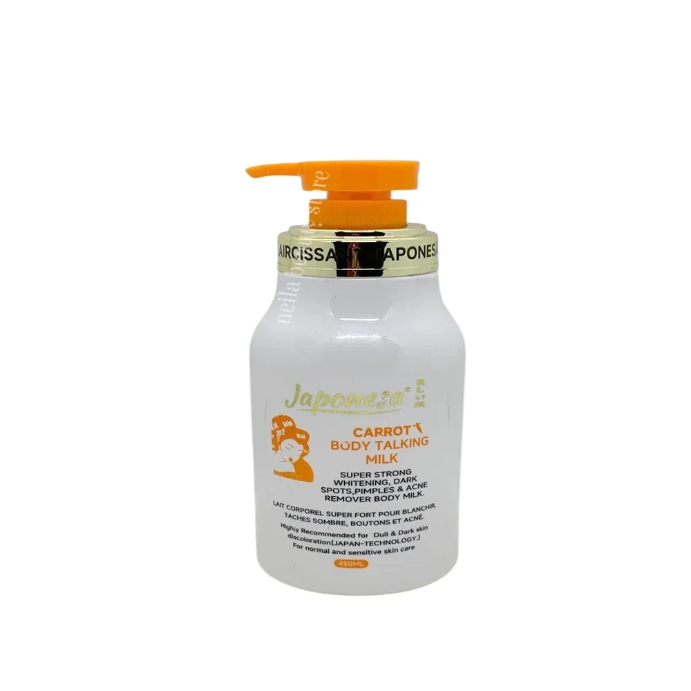 Japonesa Carrot Body Talking Dark Spots, Pimples And Acne Remover Brighitening Body Milk - 450Ml