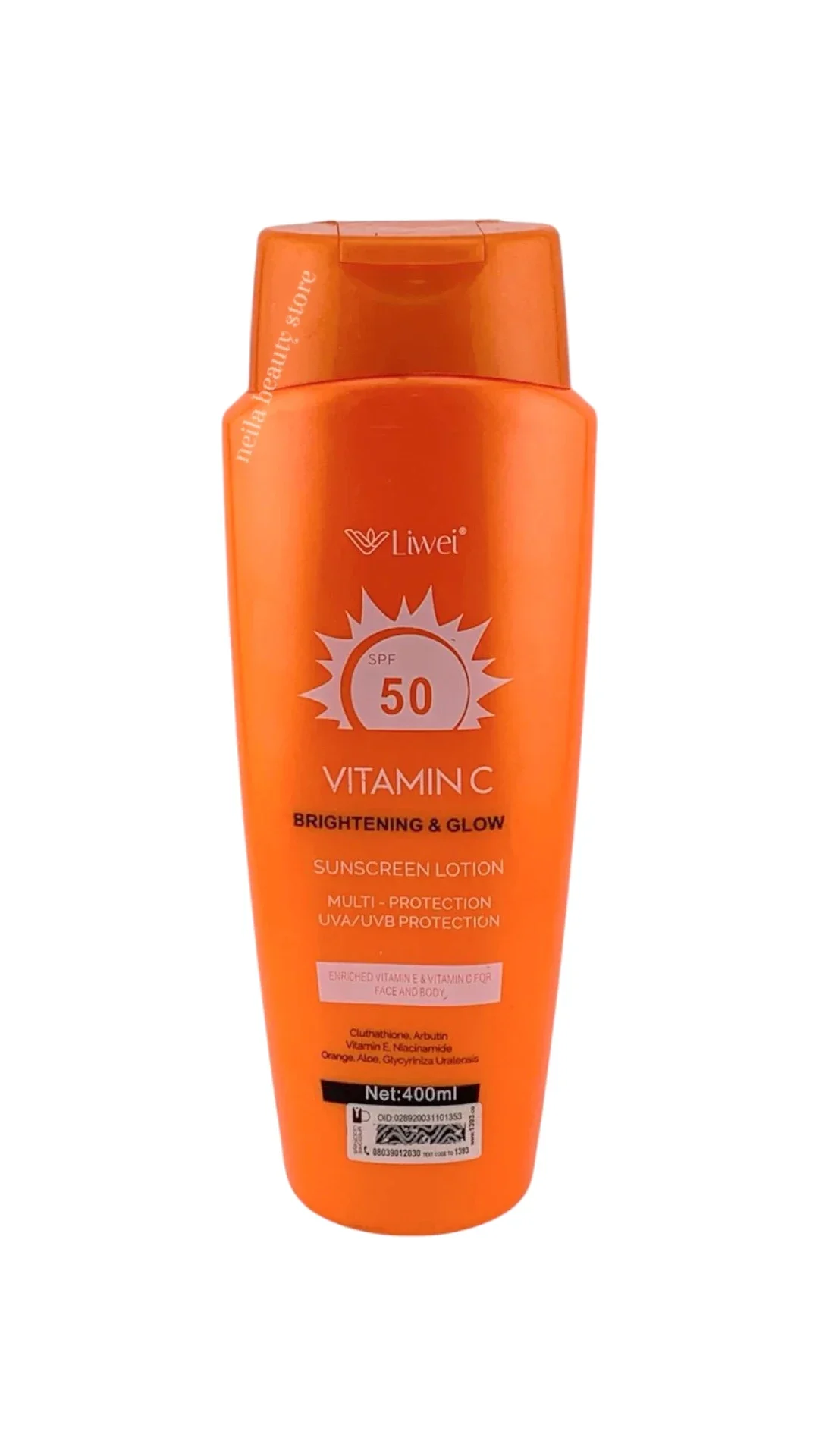 Liwei-Vitamin-C-Brightening-Glow-Sunscreen-lotion-400ml Liwei Vitamin C Brightening And Glow Sunscreen Lotion - 400Ml