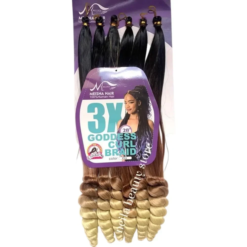 Meisha 3X Goddess Curl Braid 28" #C13