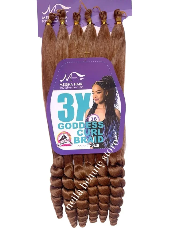 Meisha 3X Goddess Curl Braid #30, 28"