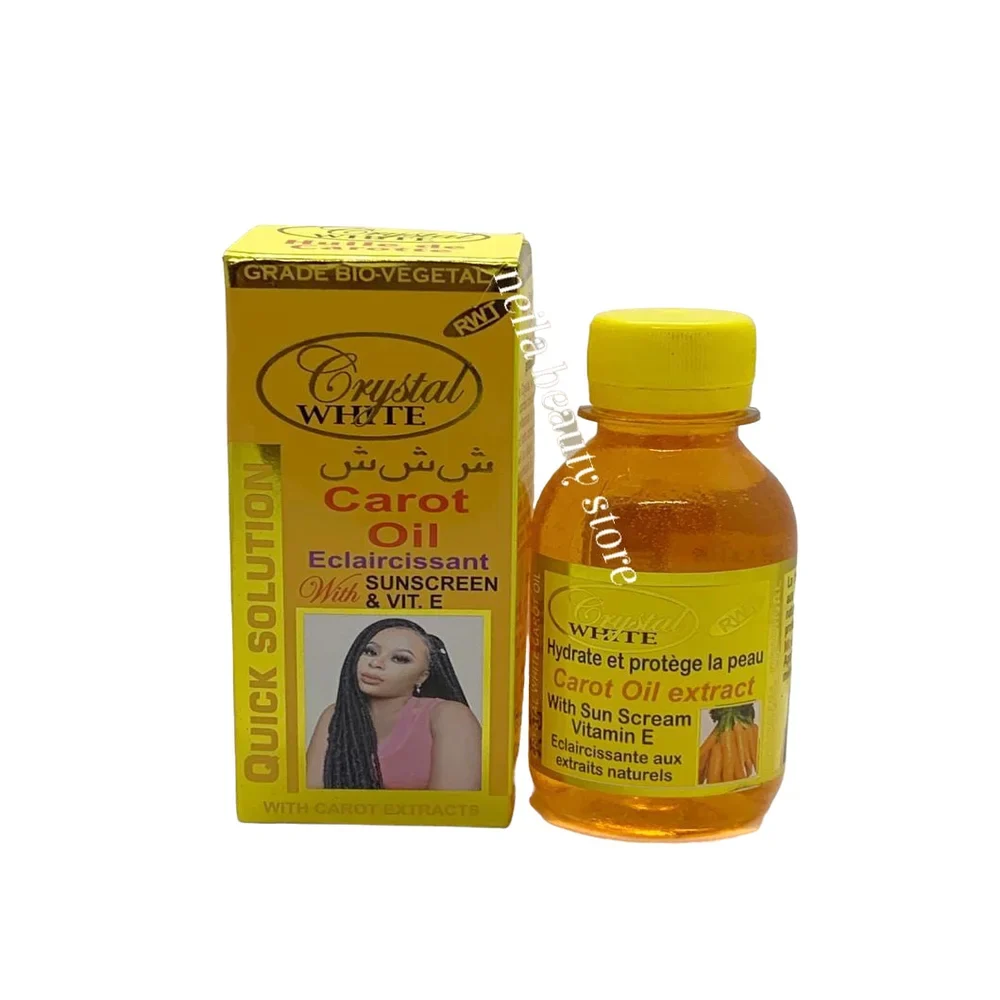 Crystal White Carrot Oil With Sunscreen And Vitamin E - 120Ml