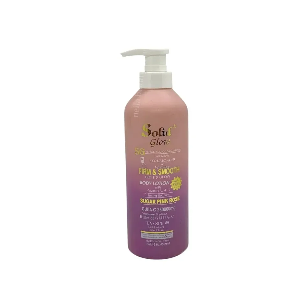 Solid Glow Ferulic Acid + Gluta-C And Vitamins Firm And Smooth Soft And Glow Body Lotion - 500Ml